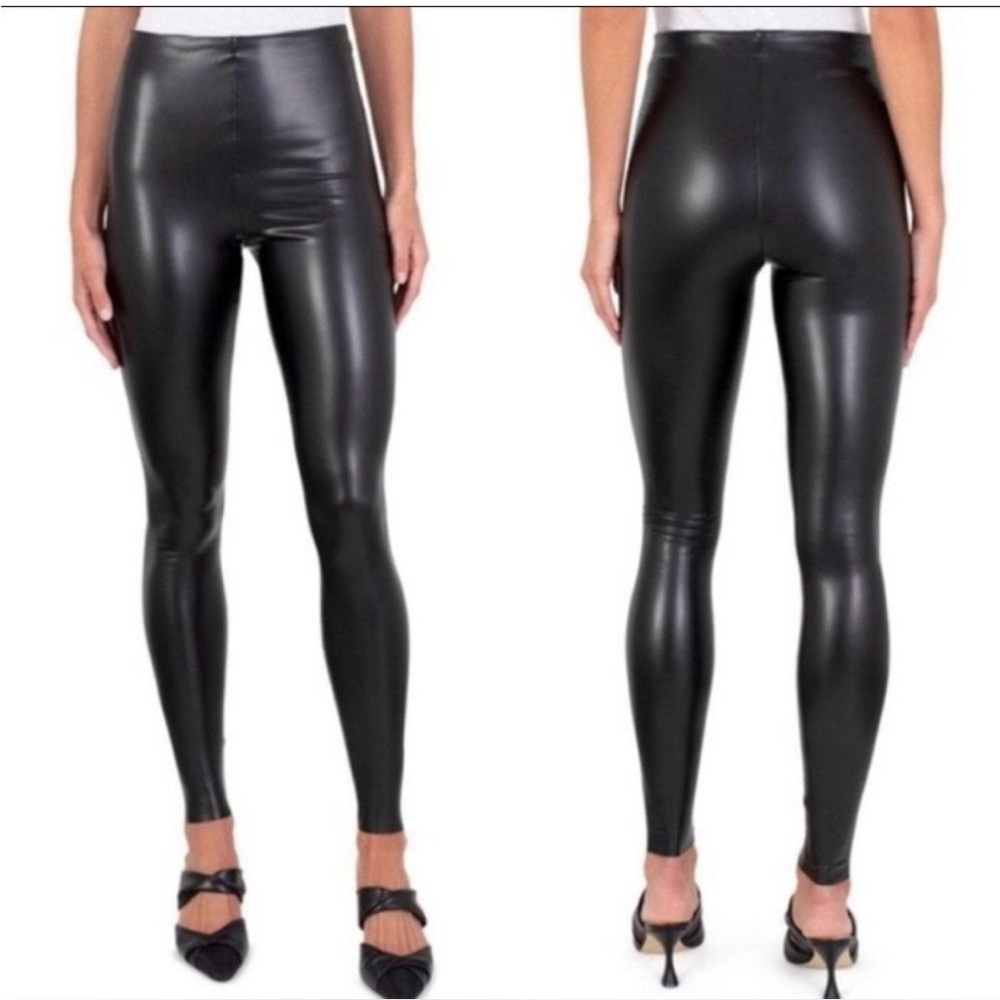Joie Black Faux Leather Leggings Size Medium